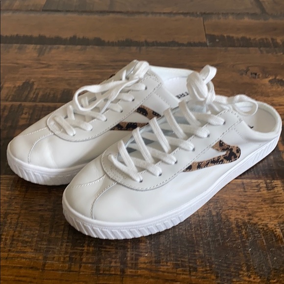 Tretorn Shoes - J.crew L8741 Tretorn Leopard Slides Cam Slides